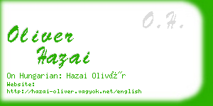 oliver hazai business card